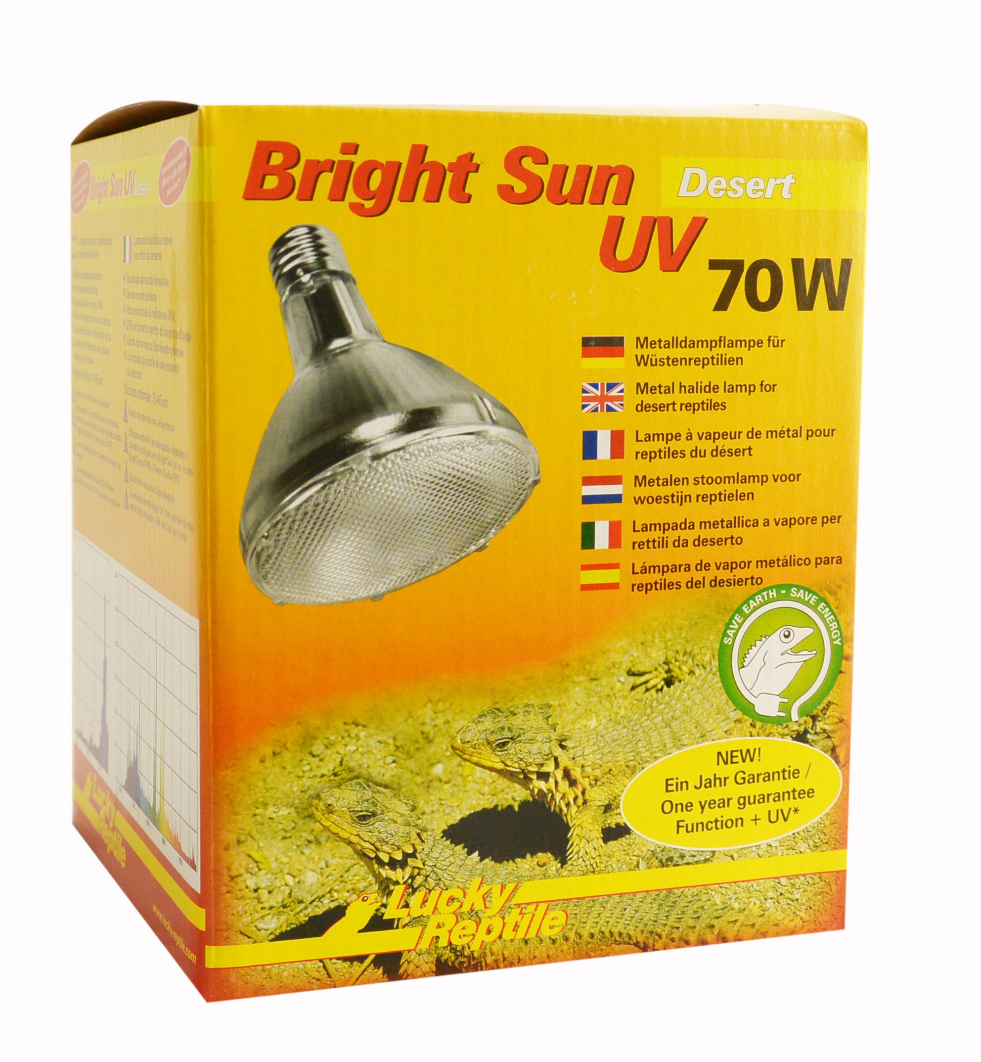Bright Sun UV Desert 70 W 
Metalldampflampe für E27 Fassungen
