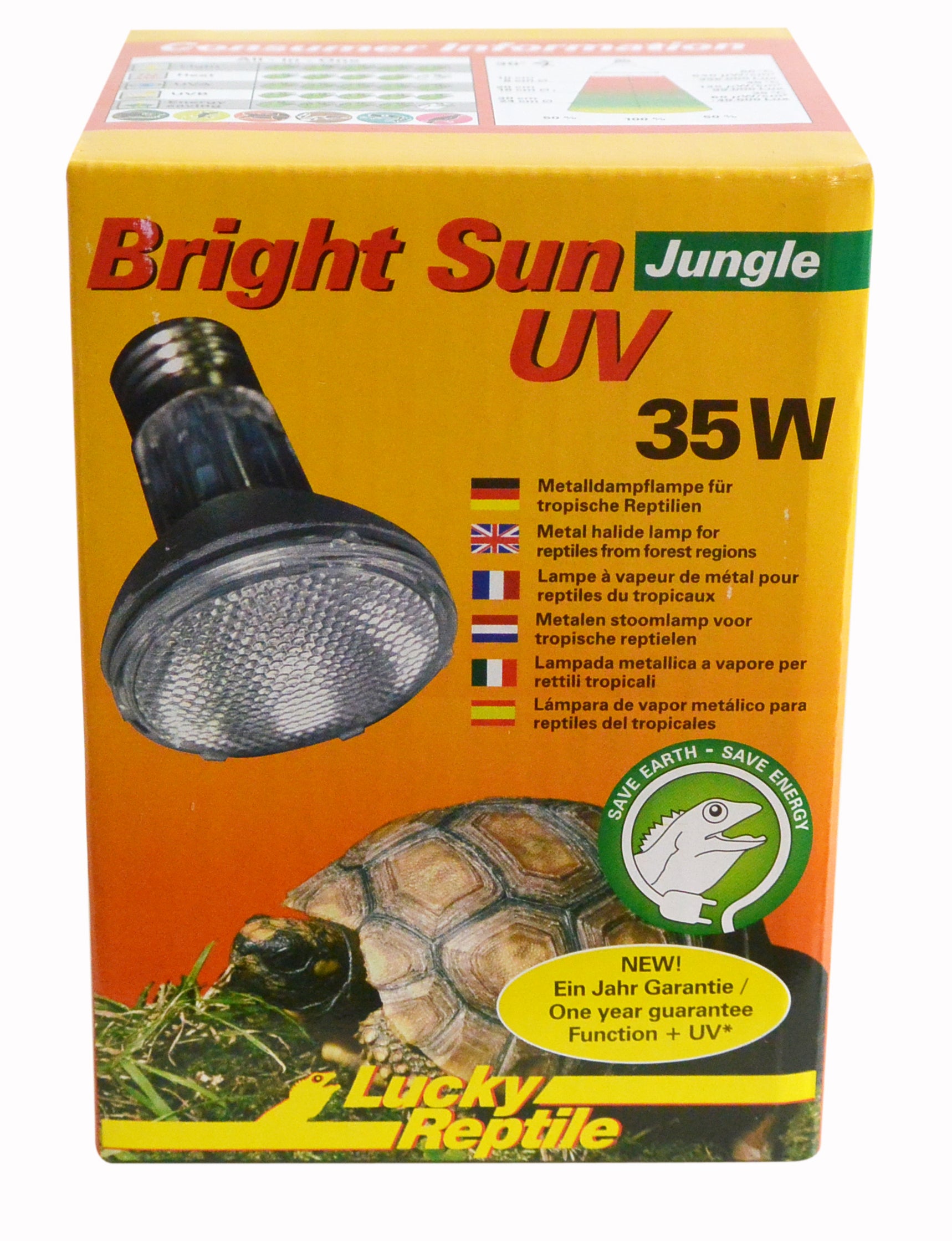 Lucky Reptile Bright Sun UV Jungle 35 Watt Metalldampflampe für E27 Fassungen