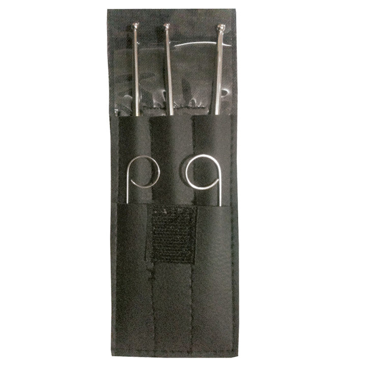 Profi-Sondenset M im Leder-Etui - 2 Schlaufen/3 Knopfsonden