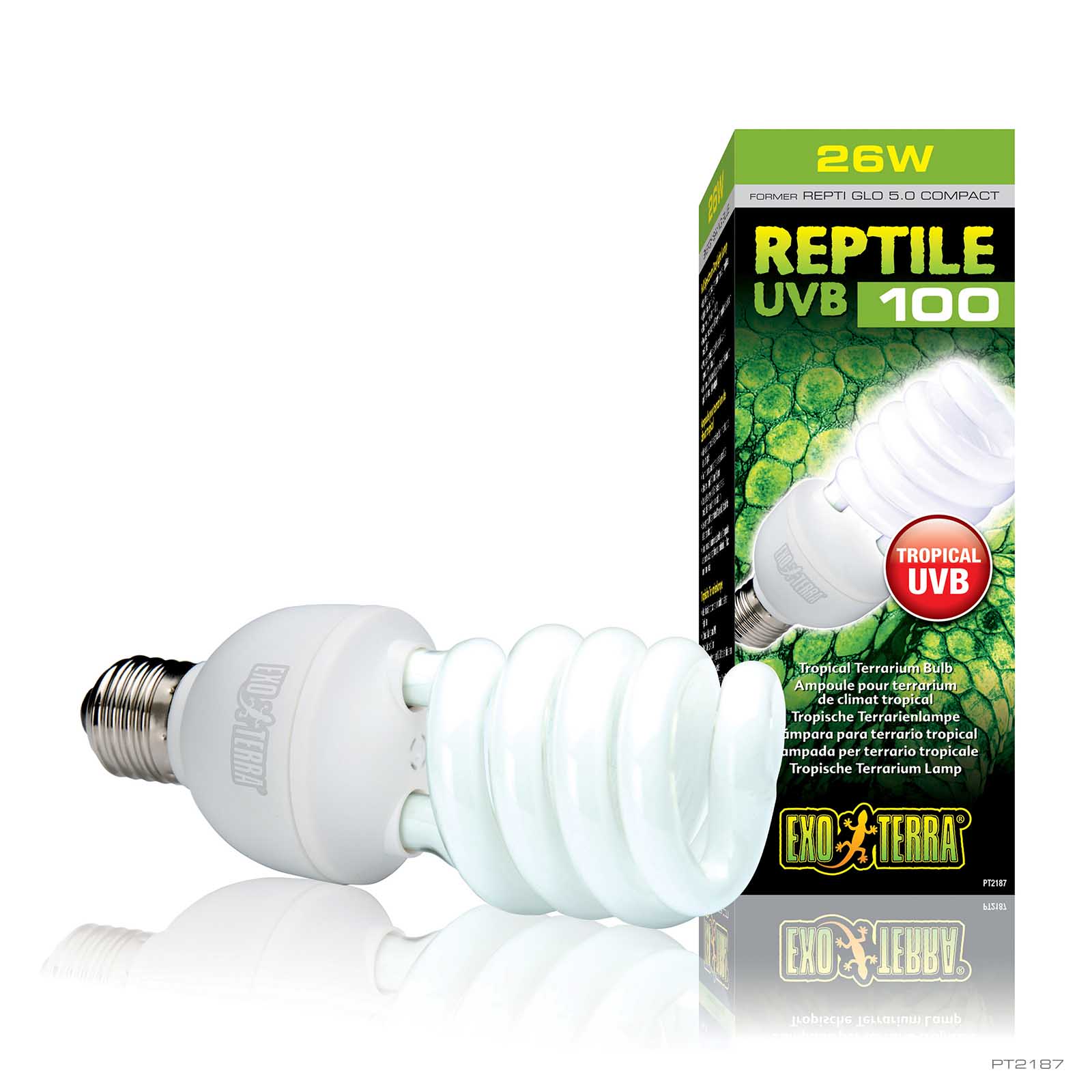 Reptile UVB100 Compact 25W
Tropische Terrarienlampe